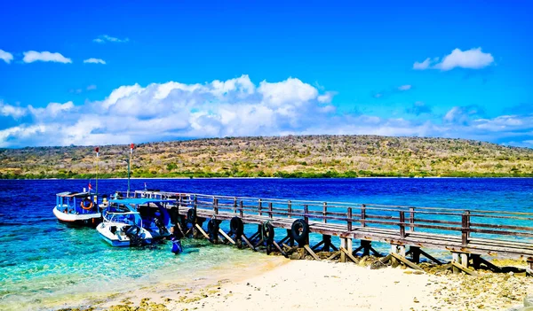 Vista Panorâmica Praia Paradisíaca Tropical Ilha Menjangan Bali Indonésia Menjangan — Fotografia de Stock