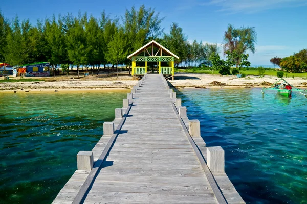 Vistas Panorámicas Una Hermosa Playa Tropical Isla Dokokayu Gorontalo Indonesia — Foto de Stock