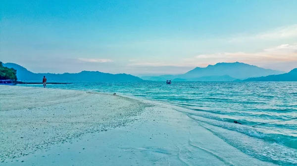 Γραφική Άποψη Του Τροπικού Παραδείσου Παραλία Pahawan Island Lampung Sumatera — Φωτογραφία Αρχείου