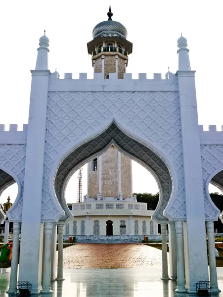 Mezquita Baiturrahman Aceh Indonesiamezquita Baiturahman Una Mezquita Histórica Fue Testigo — Foto de Stock