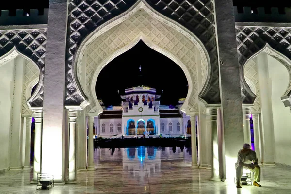 Baiturrahman Mecset Aceh Indonéziabaiturahman Mecset Egy Történelmi Mecset Tanúja Volt — Stock Fotó
