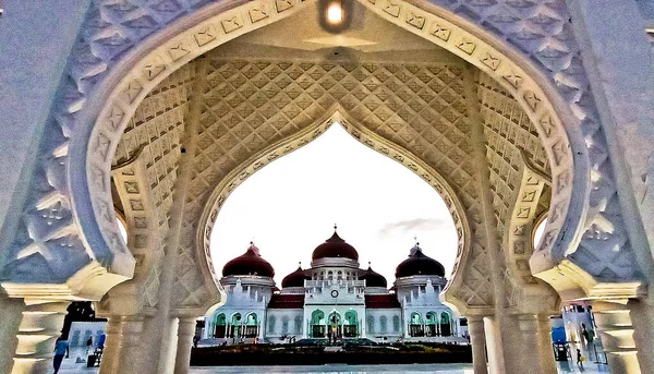 Baiturrahman Mesquita Aceh Indonésia Baiturahman Mesquita Uma Mesquita Histórica Testemunhou — Fotografia de Stock