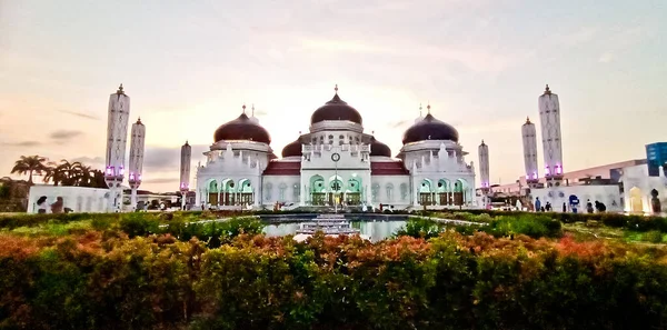 Baiturrahman Mosque Aceh Indonesia Baiturahman Mosque Historic Mosque Witnessed Awesomeness — Stock Photo, Image