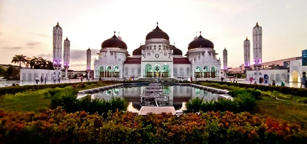 Baiturrahman Mosque Aceh Indonesia Baiturahman Mosque Historic Mosque Witnessed Awesomeness — Stock Photo, Image