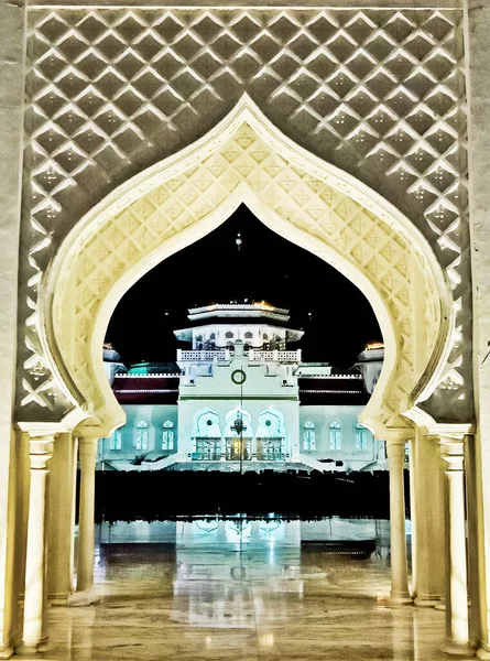 Baiturrahman Mecset Aceh Indonézia Baiturahman Mecset Egy Történelmi Mecset Tanúja — Stock Fotó