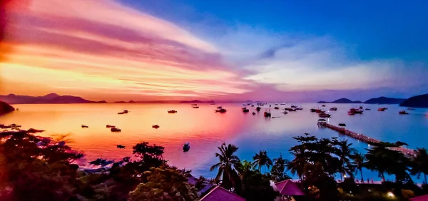 Όμορφο Ηλιοβασίλεμα Στο Labuan Bajo Lombok Δυτική Nusa Tenggara Ινδονήσια — Φωτογραφία Αρχείου