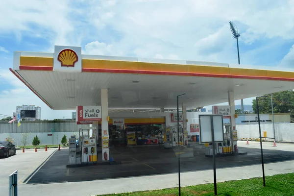 George Town Penang Malaysia April 2019 Shell Bränsle Och Bensinstation — Stockfoto