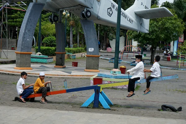 Lamonagn Java Oriental Indonesia Indonesia Marzo 2022 Varios Niños Jugando —  Fotos de Stock