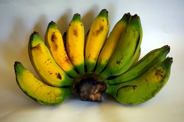 Ripe Bananas White Background — Stock Photo, Image