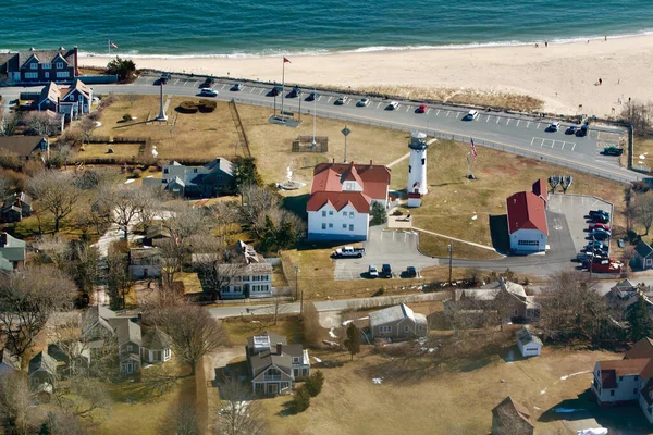 Chatham Cape Cod Historischer Leuchtturm Und Antenne Der Küstenwache — Stockfoto