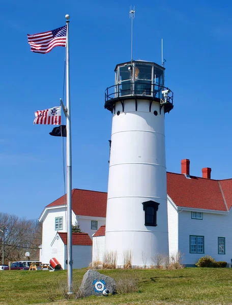 Chatham Cape Cod Historischer Leuchtturm Und Küstenwache — Stockfoto