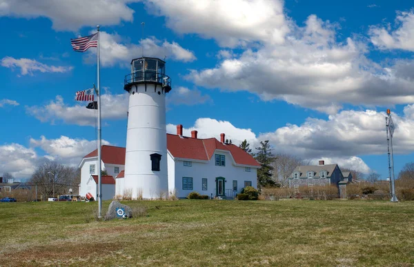 Chatham Cape Cod Historischer Leuchtturm Und Küstenwache — Stockfoto