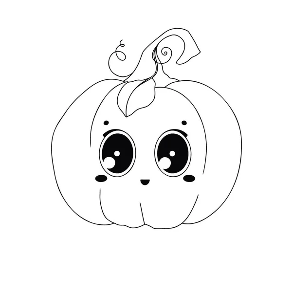 Abóbora Com Rosto Sorridente Abóbora Halloween Feliz Halloween Vector Ilustração — Vetor de Stock