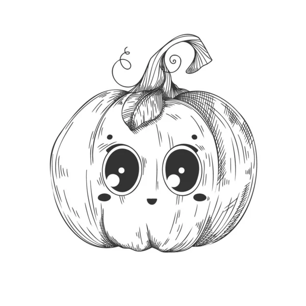 Citrouille Visage Souriant Citrouille Halloween Illustration Joyeux Halloween Vecteur — Image vectorielle