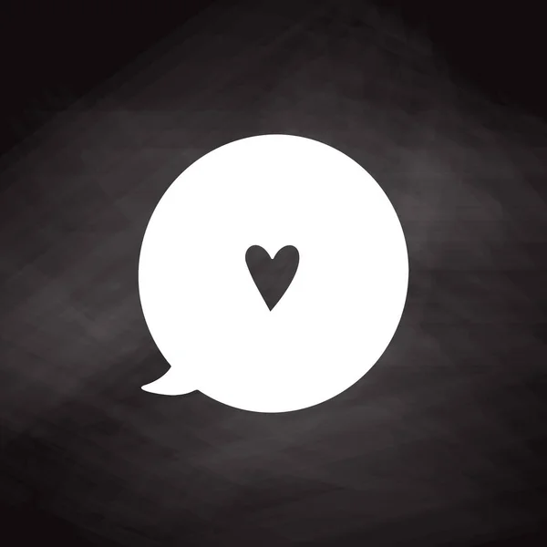 Говорять Бульбашки Серцем Символ Ізольований Білому Тлі Векторні Ілюстрації — стоковий вектор
