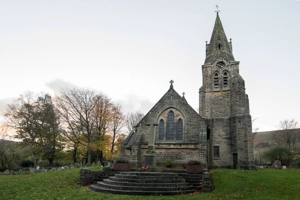 Edale Derbyshire Ηνωμένο Βασίλειο Νοεμβρίου 2021 Εκκλησία Της Αγίας Και — Φωτογραφία Αρχείου