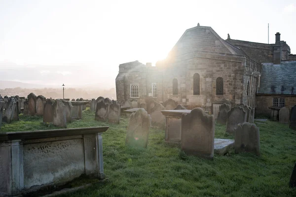 Νεκροταφείο Και Εκκλησία Της Αγίας Μαρίας Στο Whitby — Φωτογραφία Αρχείου