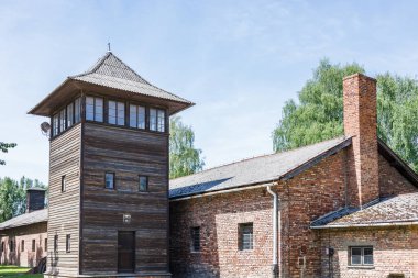 Auschwitz-Birkenau toplama kampı. Soykırım anıtı. Oswiecim, Polonya, 16 Mayıs 2022