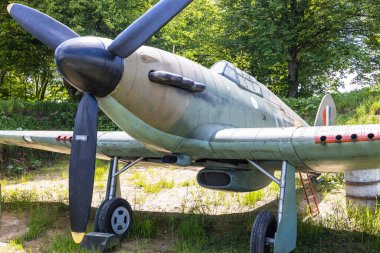 Supermarine Spitfire II. Dünya Savaşı savaş uçağı. Ketrzyn, Polonya, 11 Haziran 2022.