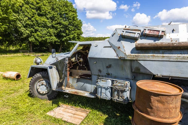 Veículo Transporte Blindado Militar Segunda Guerra Mundial Ketrzyn Polônia Junho — Fotografia de Stock