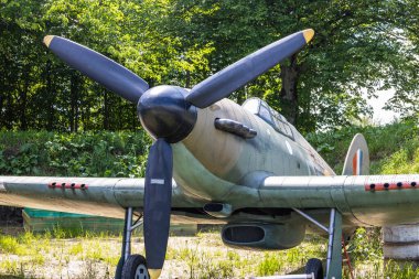 Supermarine Spitfire II. Dünya Savaşı savaş uçağı. Ketrzyn, Polonya, 11 Haziran 2022.