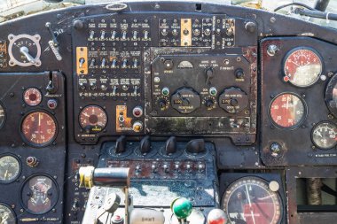 Er PZL An-2 SP-KTK 'in kokpiti. Ketrzyn, Polonya, 11 Haziran 2022.