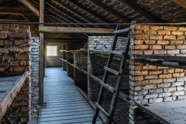 Auschwitz 'teki tutuklular için Birkenau toplama kampı. Oswiecim, Polonya, 17 Temmuz 2022.