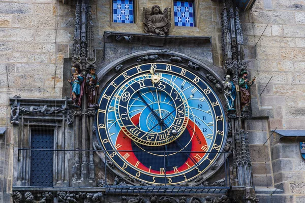 Prágai Csillagóra Prága Óvárosában Csehországban Stock Kép