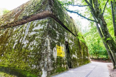 Hermann Gorings sığınağı Wolfs Lair 'de. Adolf Hitler 'in Polonya' daki eski savaş karargahı..