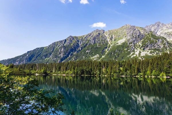 Mountain Lake Located High Tatras Slovakia — Foto de Stock