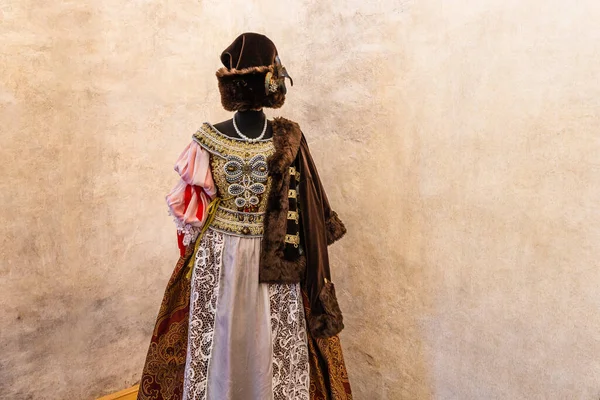 Traditional Vintage Slovakian Costume Slovakian National Dress Ornament Oravsky Podzamok — Stock fotografie