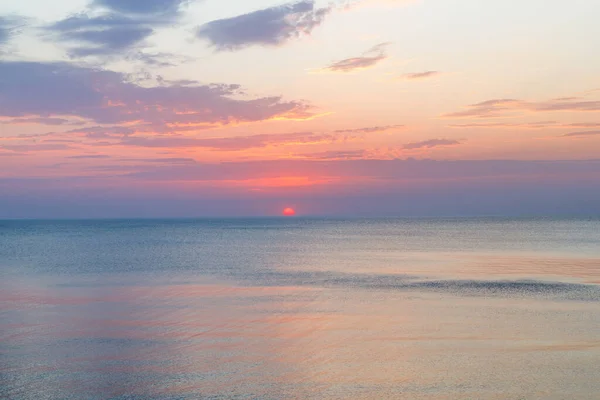 Sunset Blue Sea Waves Baltic Sea — Stok fotoğraf