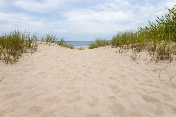 Beautiful Landscape Beach Sand Dunes Baltic Sea Jogdíjmentes Stock Képek