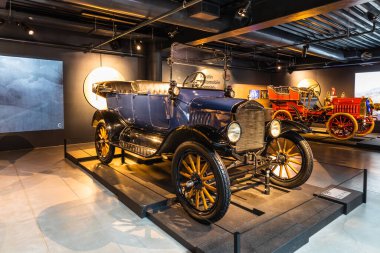 Ford Model T - Classic retro car. Riga motor museum. Riga, Latvia, 17 August 2022.