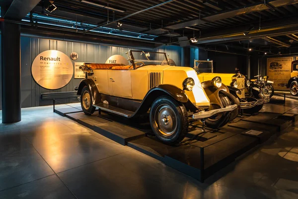Renault 10 CV - Classic retro car. Riga motor museum. Riga, Latvia, 17 August 2022.