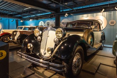 Horch 853 - Classic retro car. Riga motor museum. Riga, Latvia, 17 August 2022.