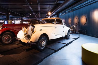 Mercedes-Benz 170V - Classic retro car. Riga motor museum. Riga, Latvia, 17 August 2022.