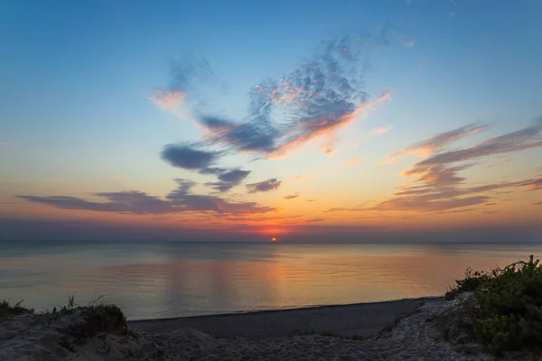 Sunset Blue Sea Waves Baltic Sea — Stok fotoğraf