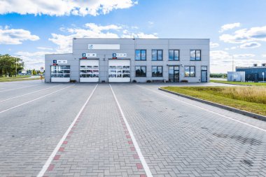 Teknik araç test istasyonu. Alytus, Litvanya 4 Eylül 2022.