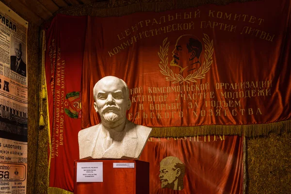 Stalin Heykel Büstü Sovyet Siyasi Lideri Druskininkai Litvanya Eylül 2022 — Stok fotoğraf