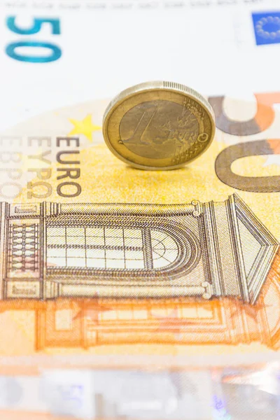 Euro Luk Banknota Bir Euro Para Kavramı — Stok fotoğraf