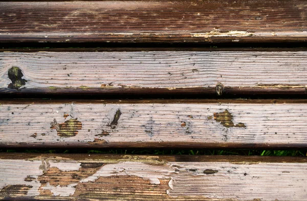 Stará Lakovaná Struktura Dřeva Povrch Dřevěné Lavice Pozadí — Stock fotografie