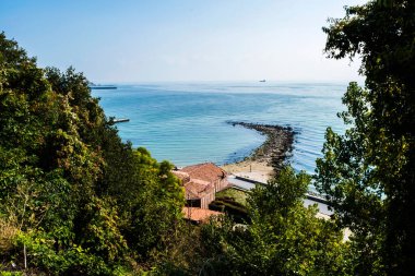 Karadeniz kıyısının manzarası, Balchik, Bulgaristan.