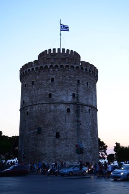 25 Ağustos 2017 'de Selanik' in Beyaz Kulesi, Selanik 'in deniz kıyısında bulunan bir anıt ve müzedir..