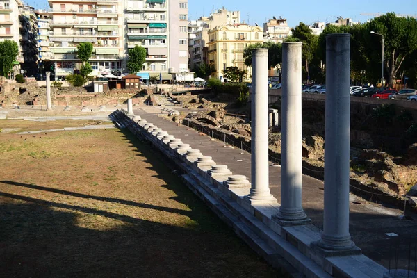 Thessaloniki Greece August 2017 Roman Agora Roman Forum Thessaloniki — Stock Photo, Image