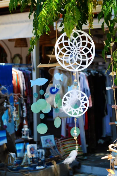 Sivota Greece August 2018 Shop Dream Catchers Lot Stuffs Greek — Stock Photo, Image