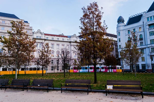 Budapest Ungheria Novembre 2019 Tram Ungherese Trasporti Pubblici — Foto Stock