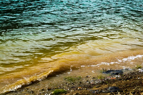 Закрытый Вид Волны Берегу Реки Доджана — стоковое фото