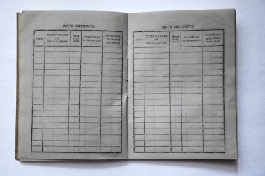 Romen okul raporu veya karnesi.