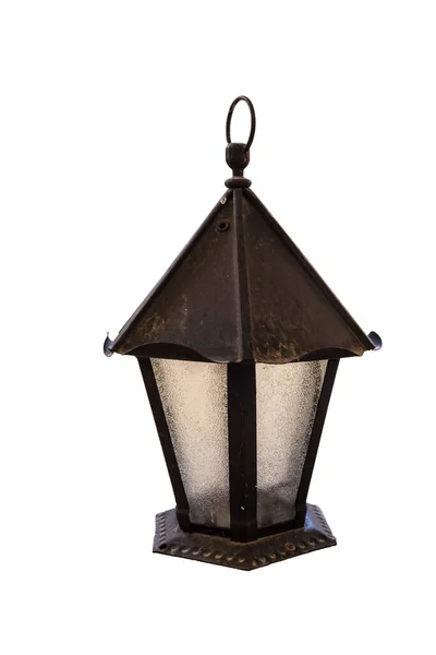 Utomhus Antik Lampa Isolerad Bakgrund — Stockfoto